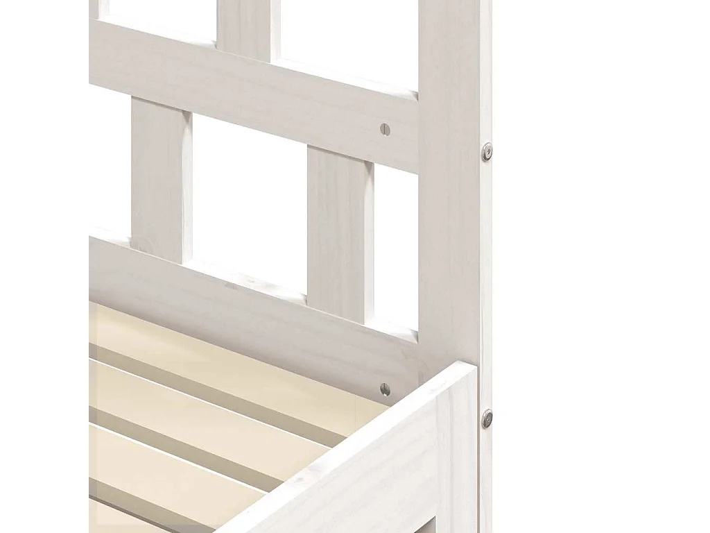 Cama de día y cama nido sin colchón 80x200 cm madera maciza