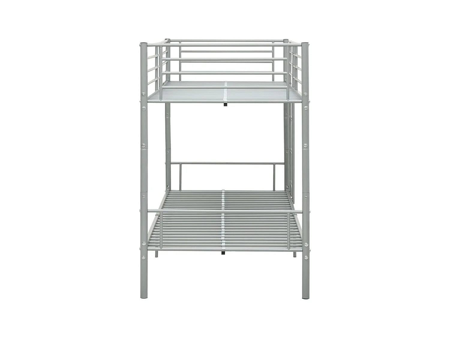 Lit superposé sans matelas gris métal 90x200 cm
