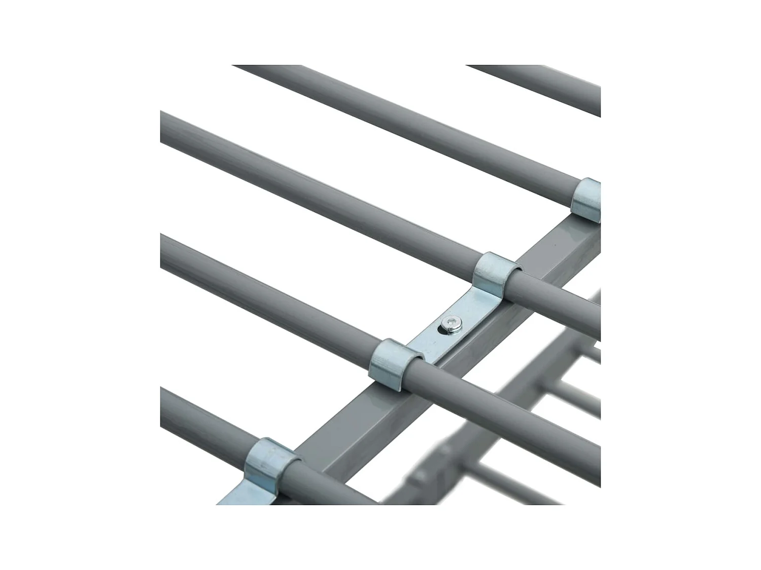 Litera sin colchón, metal gris, 90x200 cm