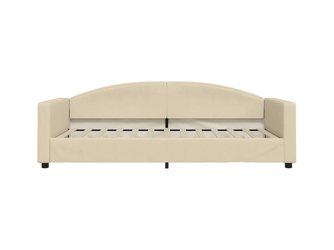 Cama de día con colchón de tela color crema 100x200 cm