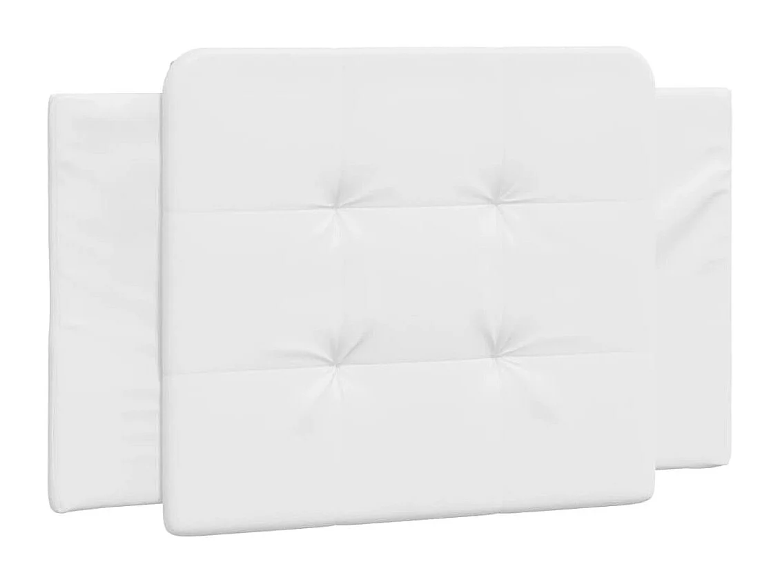 Cama con colchón blanco 90x190 cm símil piel