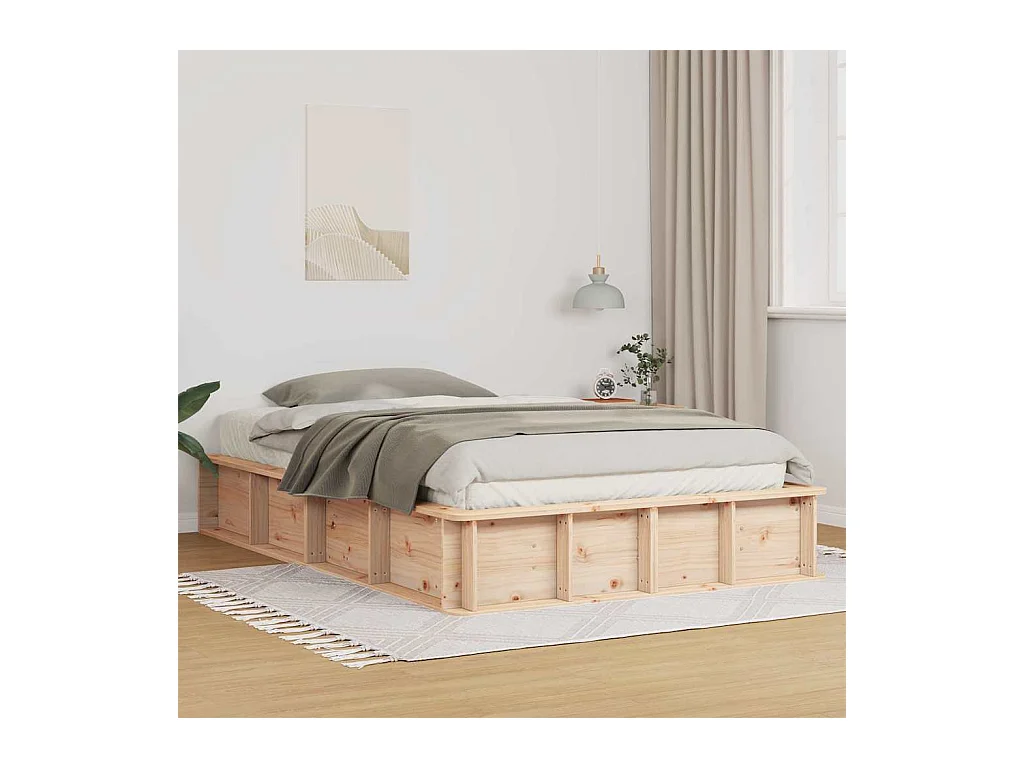 Bedframe van massief grenenhout 210 x 118 x 30 cm Massief grenenhout