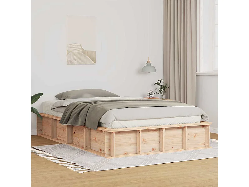 Struttura letto in pino massello 210 x 118 x 30 cm Pino massello