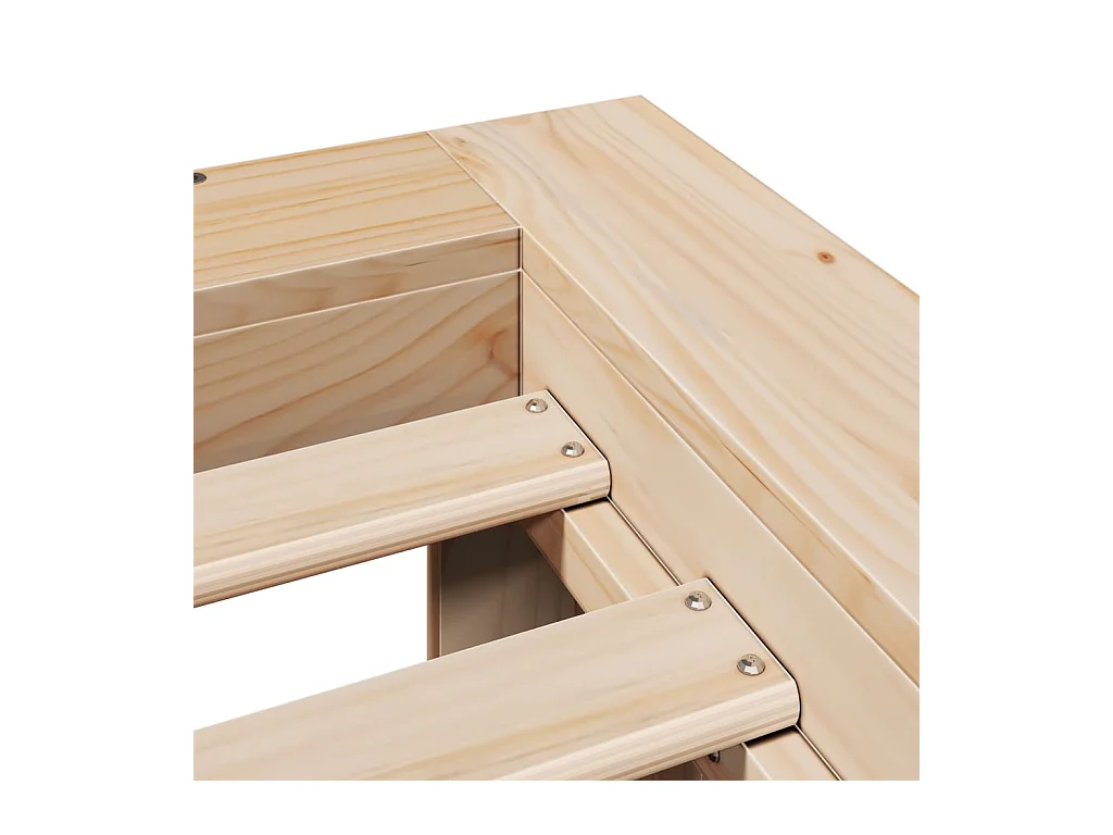 Bedframe zonder matras 140x190 cm massief grenenhout