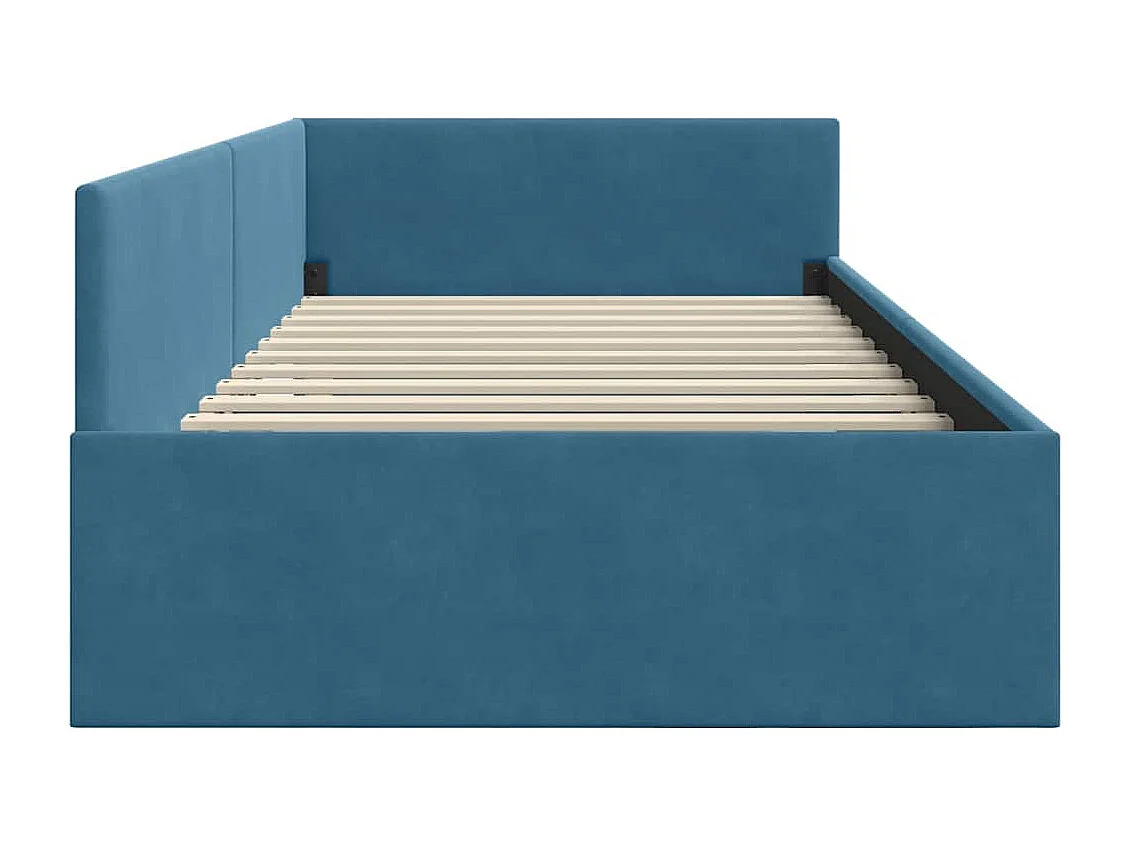Altro Letto angolare con testiera blu 90 x 200 cm