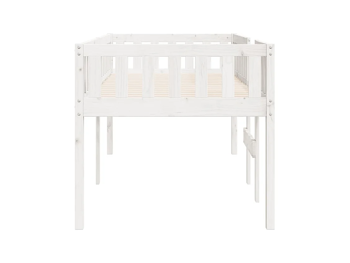 Kinderbed zonder matras wit 90x190cm massief grenenhout