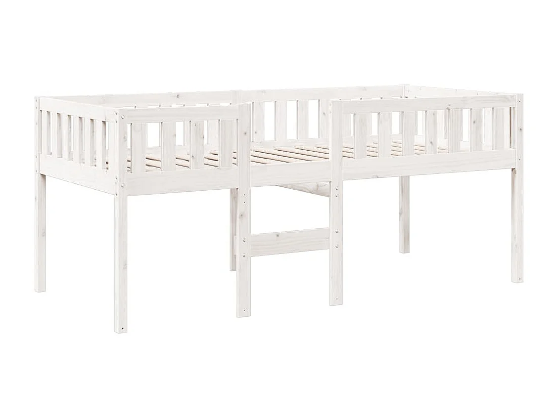 Lit pour enfants sans matelas blanc 90x190cm bois de pin massif