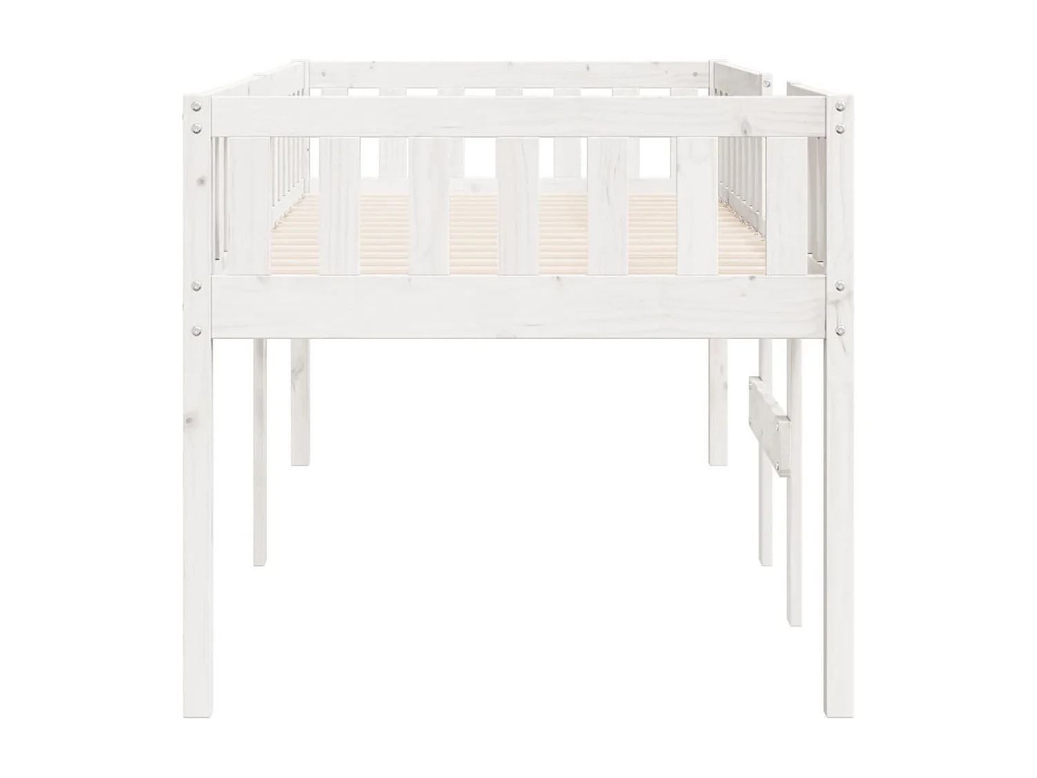 Lit pour enfants sans matelas blanc 90x190cm bois de pin massif