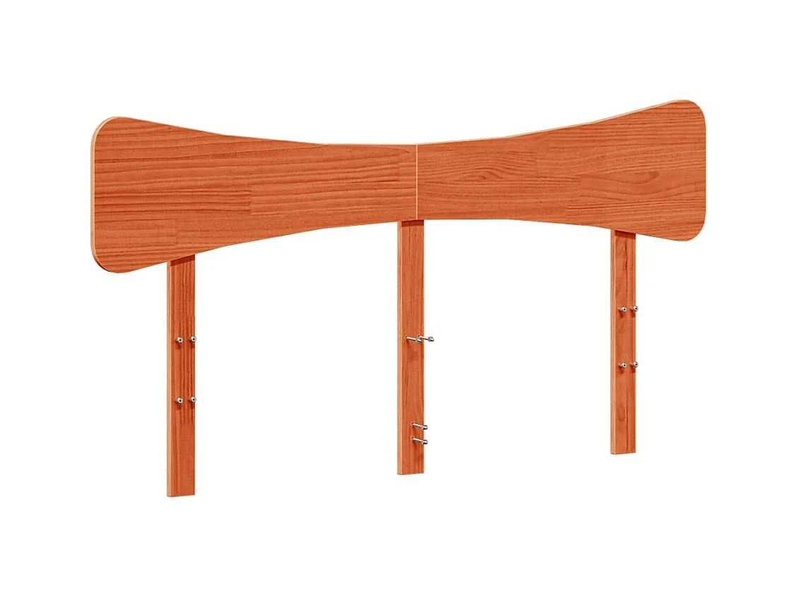 Estructura de cama sin colchón marrón cera 140x190cm madera maciza de pino