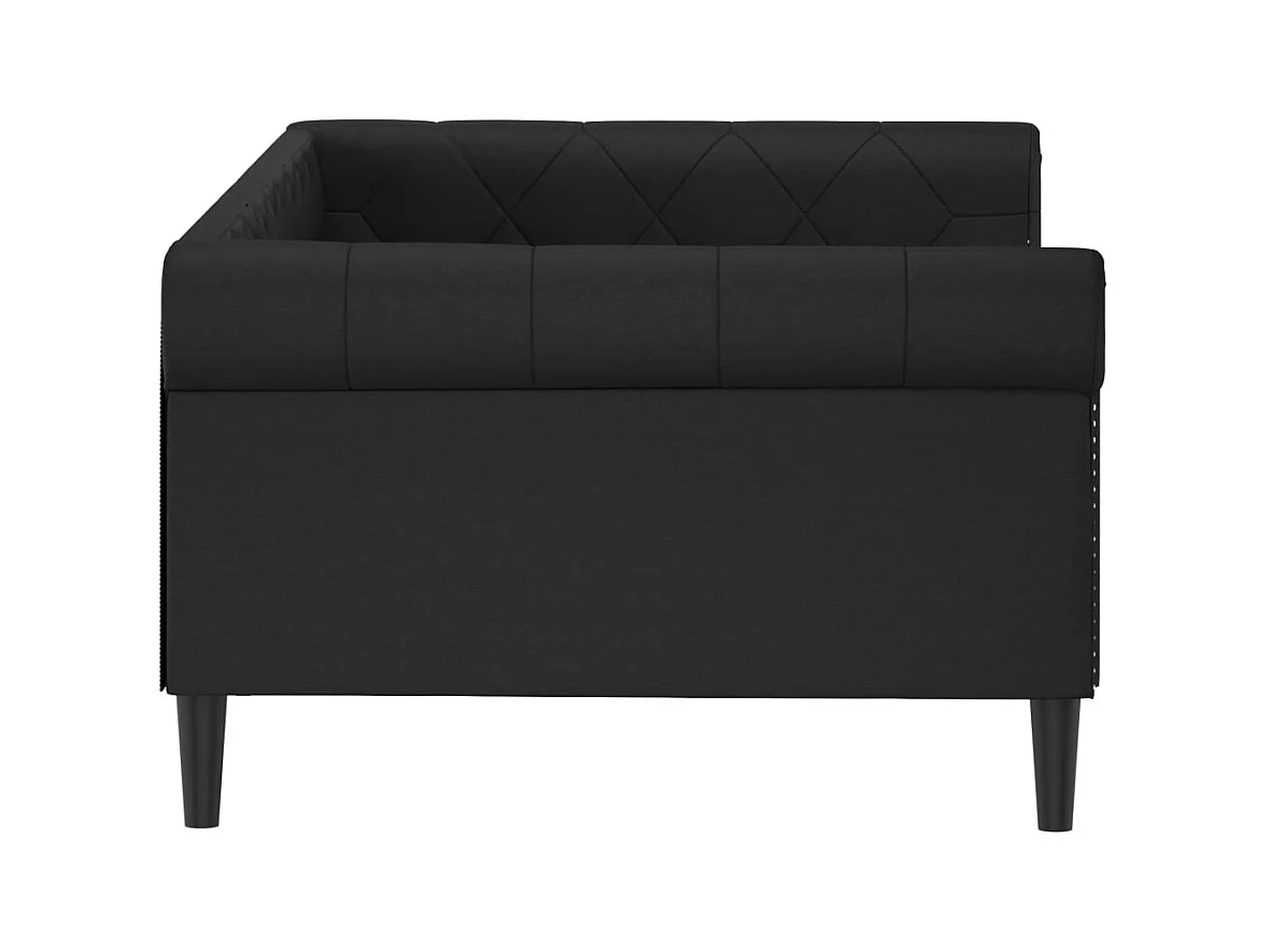 Dagbed zonder matras zwart 100x200 cm kunstleer