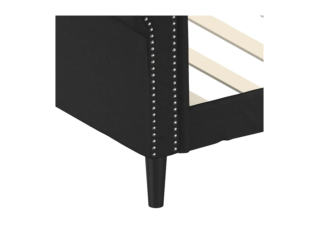 Dagbed zonder matras zwart 100x200 cm kunstleer