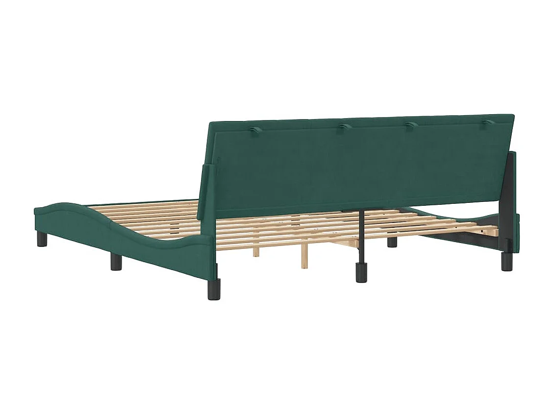 Donkergroen bedframe zonder matras 180x200 cm fluweel