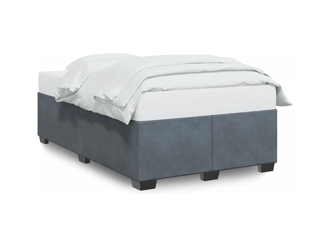 Bedframe zonder matras donkergrijs 120x190 cm fluweel