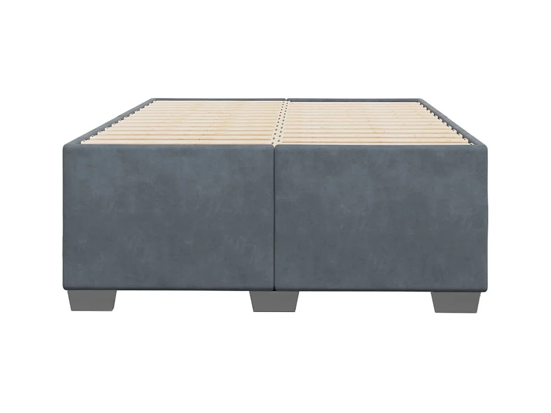 Bedframe zonder matras donkergrijs 120x190 cm fluweel