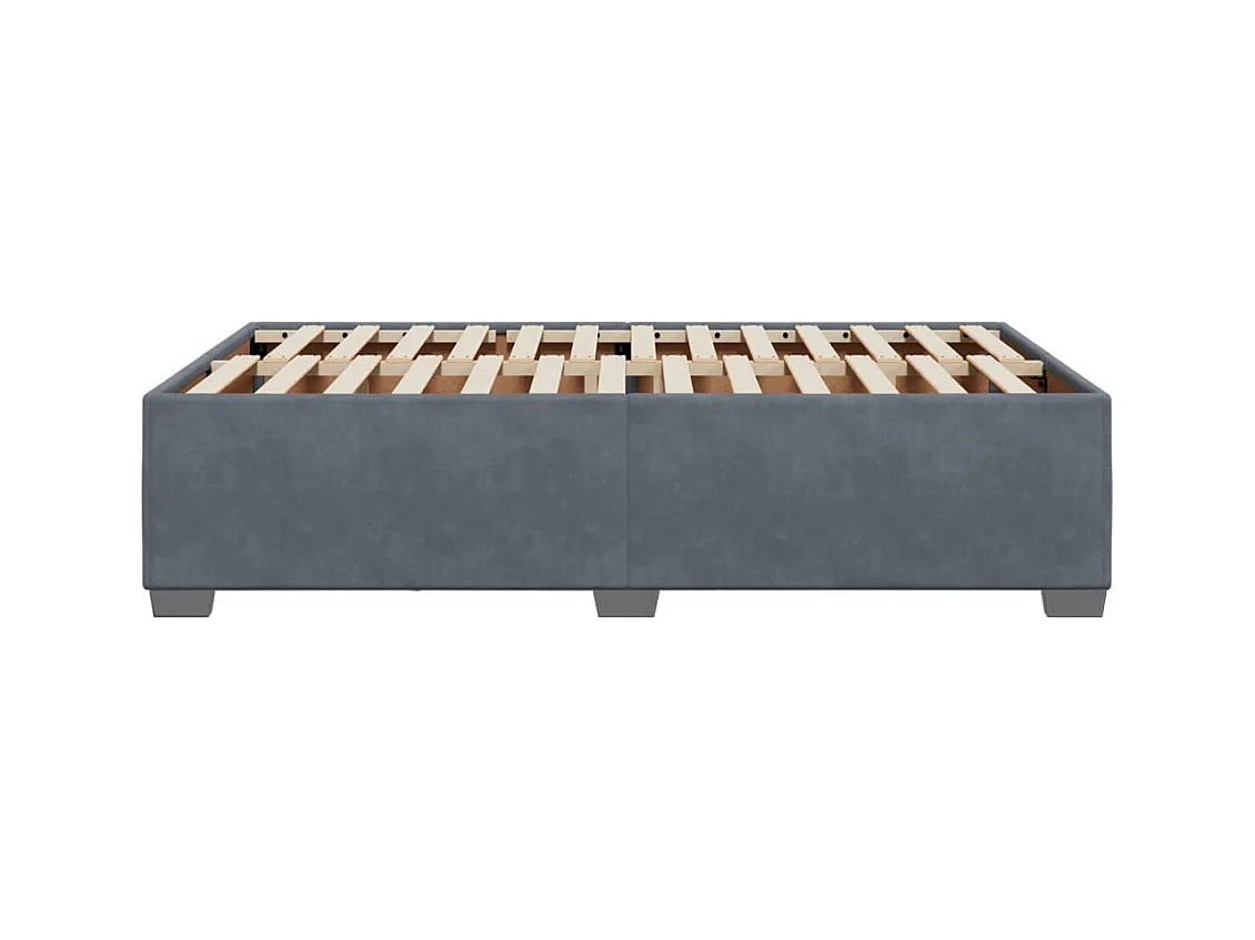 Bedframe zonder matras donkergrijs 120x190 cm fluweel