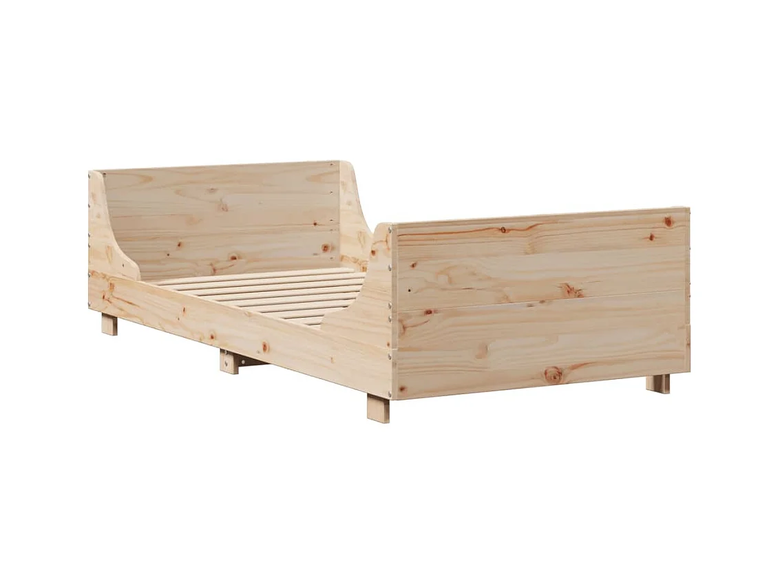 Bedframe zonder matras 75x190 cm massief grenenhout