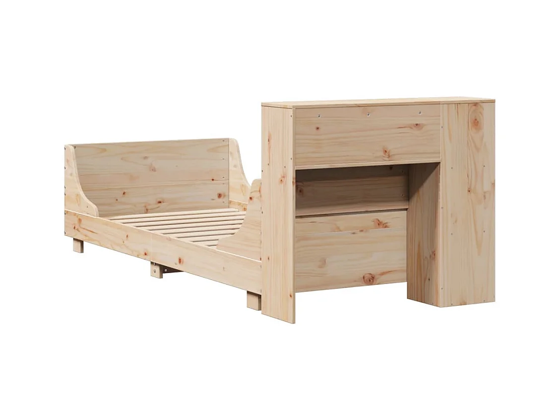 Bedframe zonder matras 75x190 cm massief grenenhout