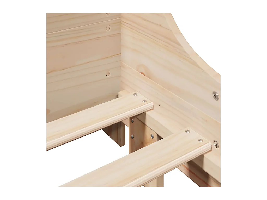 Bedframe zonder matras 75x190 cm massief grenenhout