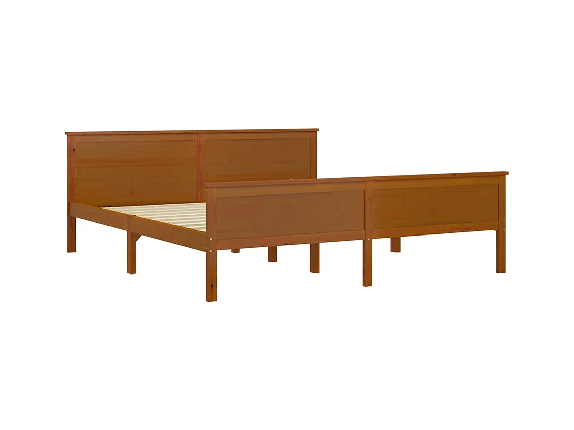 Honingbruin massief grenen bedframe zonder matras 180x200cm