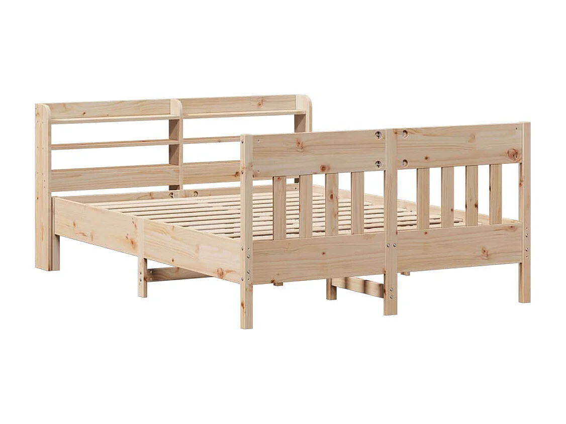 Estructura de cama sin colchón 160x200 cm madera maciza de pino
