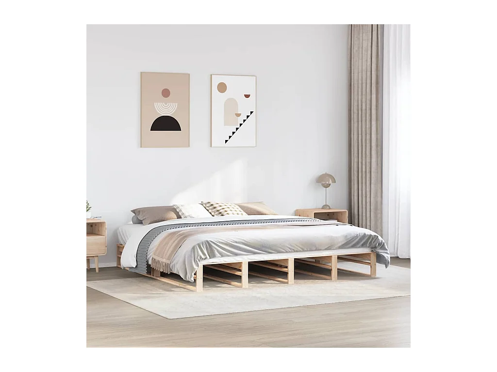 Bedframe zonder matras 180x200 cm massief grenenhout