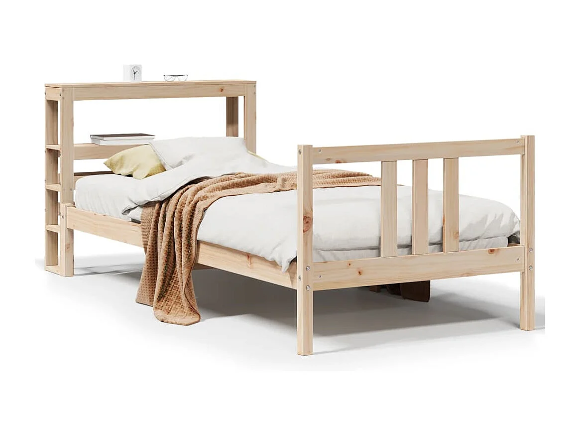 Struttura letto con testiera senza materasso 90x190 cm