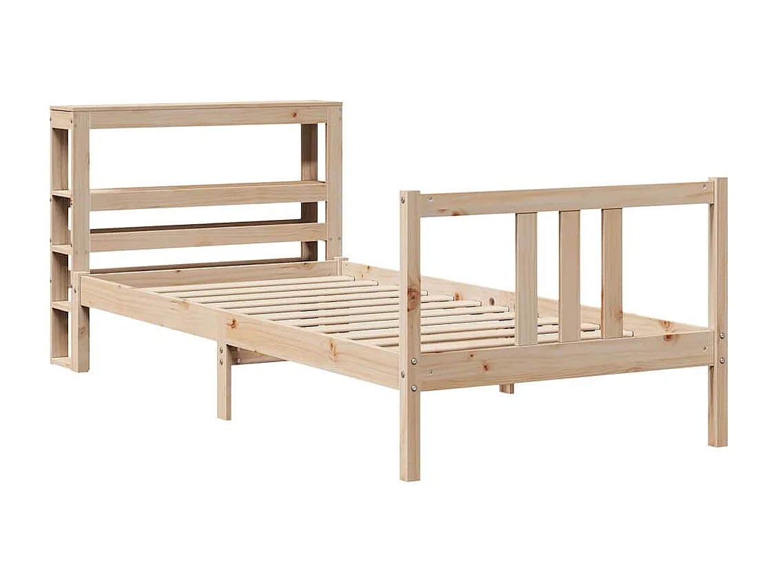 Struttura letto con testiera senza materasso 90x190 cm