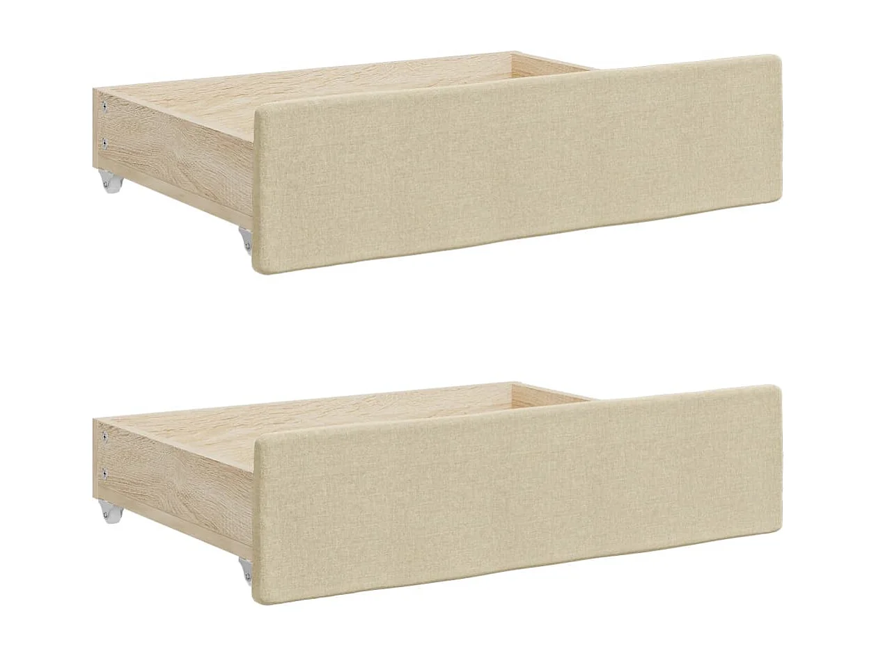 Dagbed met onderschuifbed en lades zonder crème matras 90x200cm