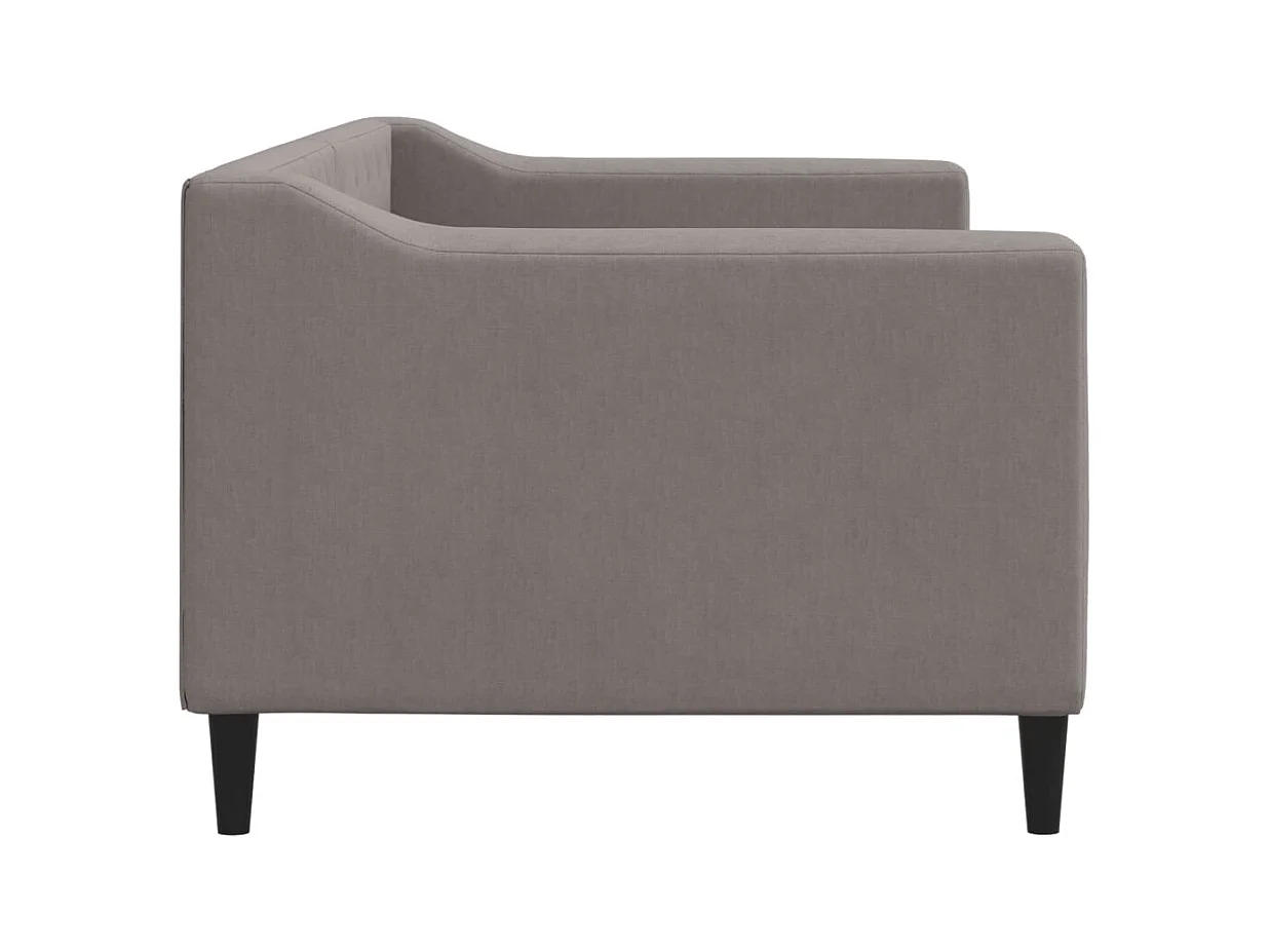 Lit de repos sans matelas taupe 80x200 cm tissu