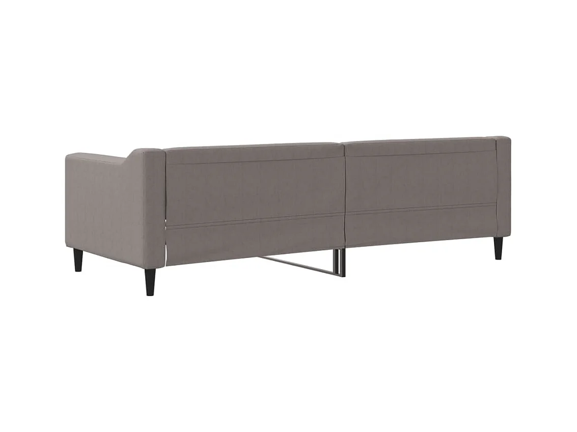Lit de repos sans matelas taupe 80x200 cm tissu
