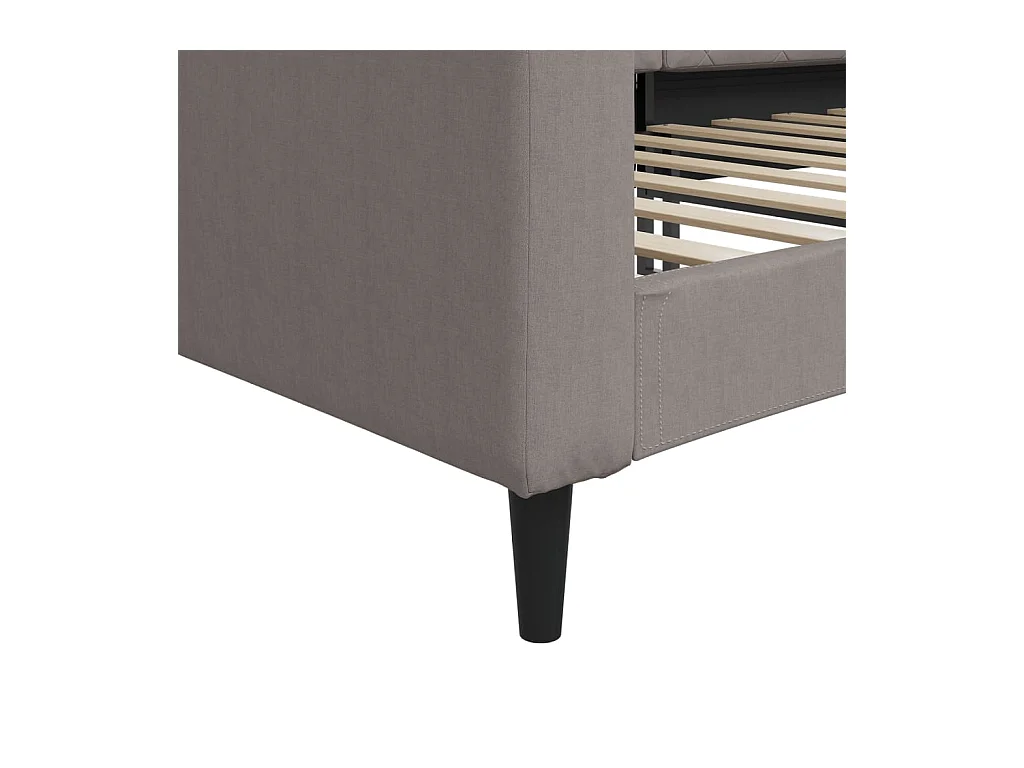 Lit de repos sans matelas taupe 80x200 cm tissu