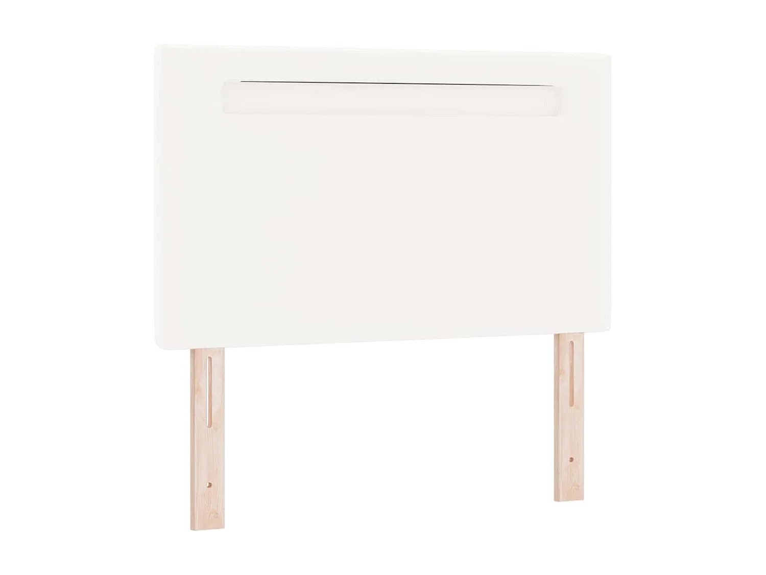 Estructura de cama con colchón Blanco 90 x 200 cm Piel sintética