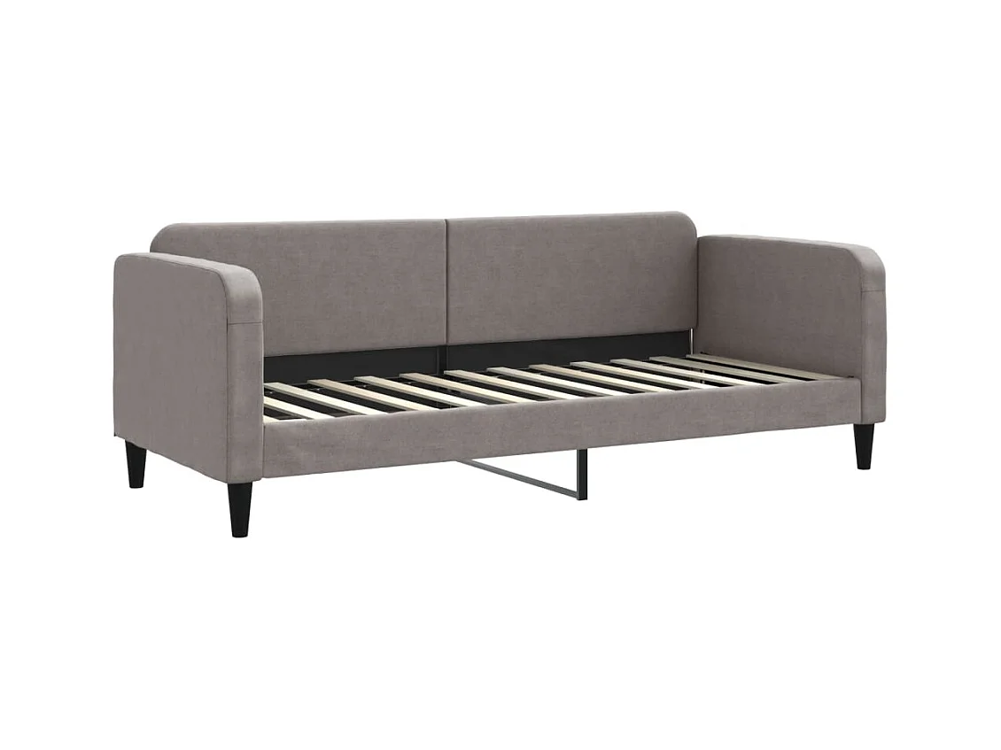 Lit de repos sans matelas taupe 80x200 cm tissu