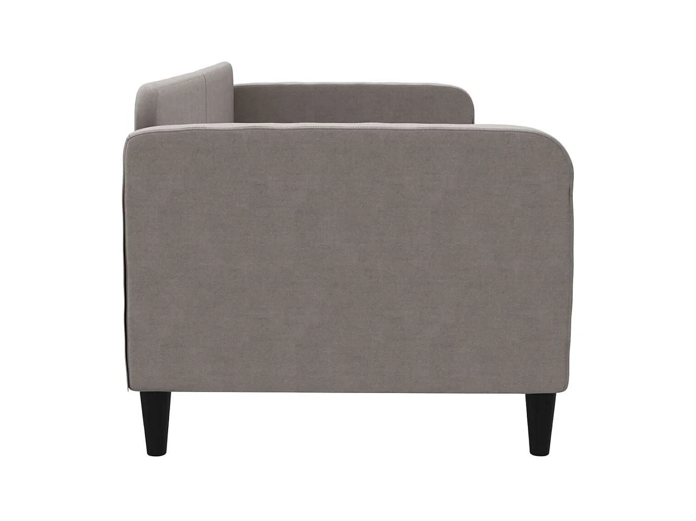 Lit de repos sans matelas taupe 80x200 cm tissu