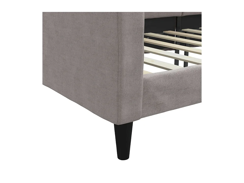 Lit de repos sans matelas taupe 80x200 cm tissu