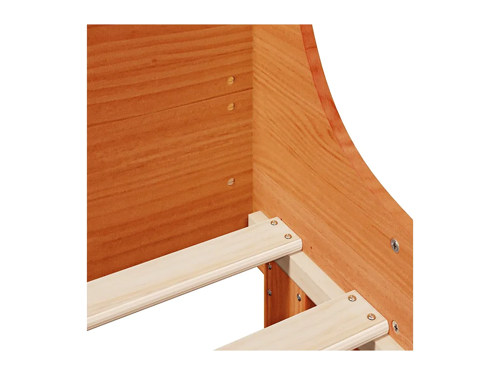 Bedframe zonder matras bruin gewaxt 140x190cm massief grenenhout