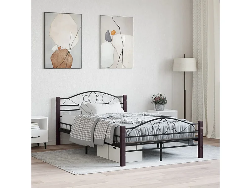 Bedframe zonder matras zwart metaal 120x200 cm