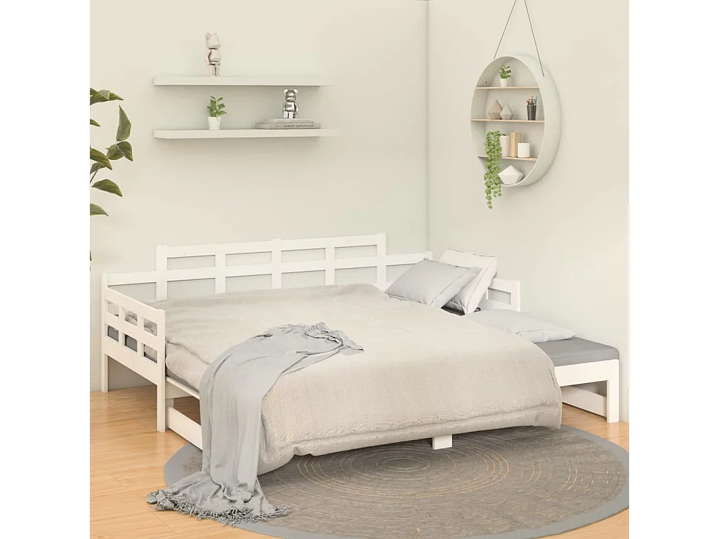 Cama corredera sin colchón madera maciza de pino blanco