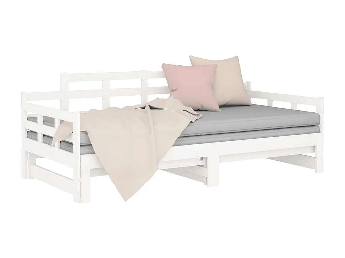 Cama corredera sin colchón madera maciza de pino blanco