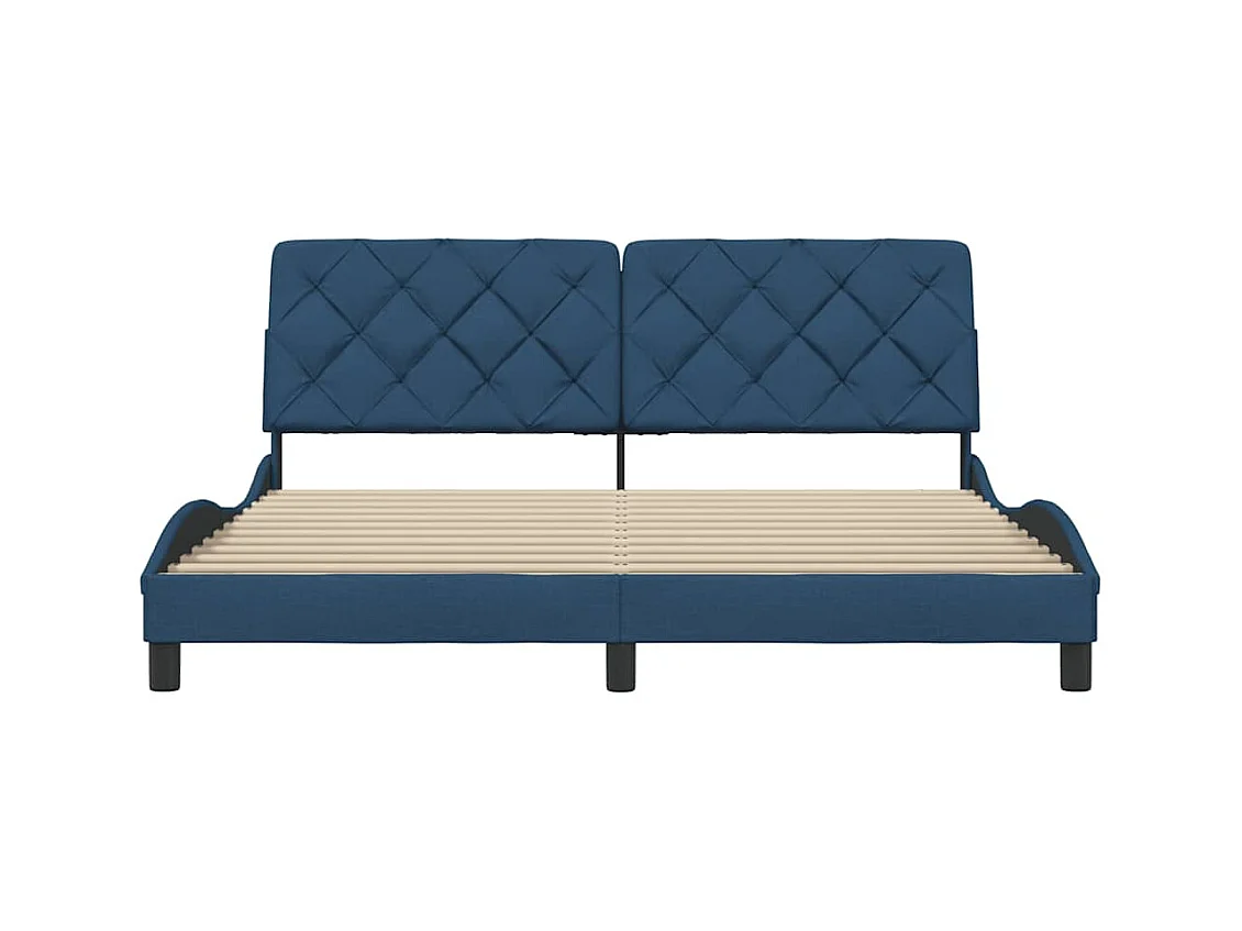 Bedframe zonder matras blauw 180x200 cm stof