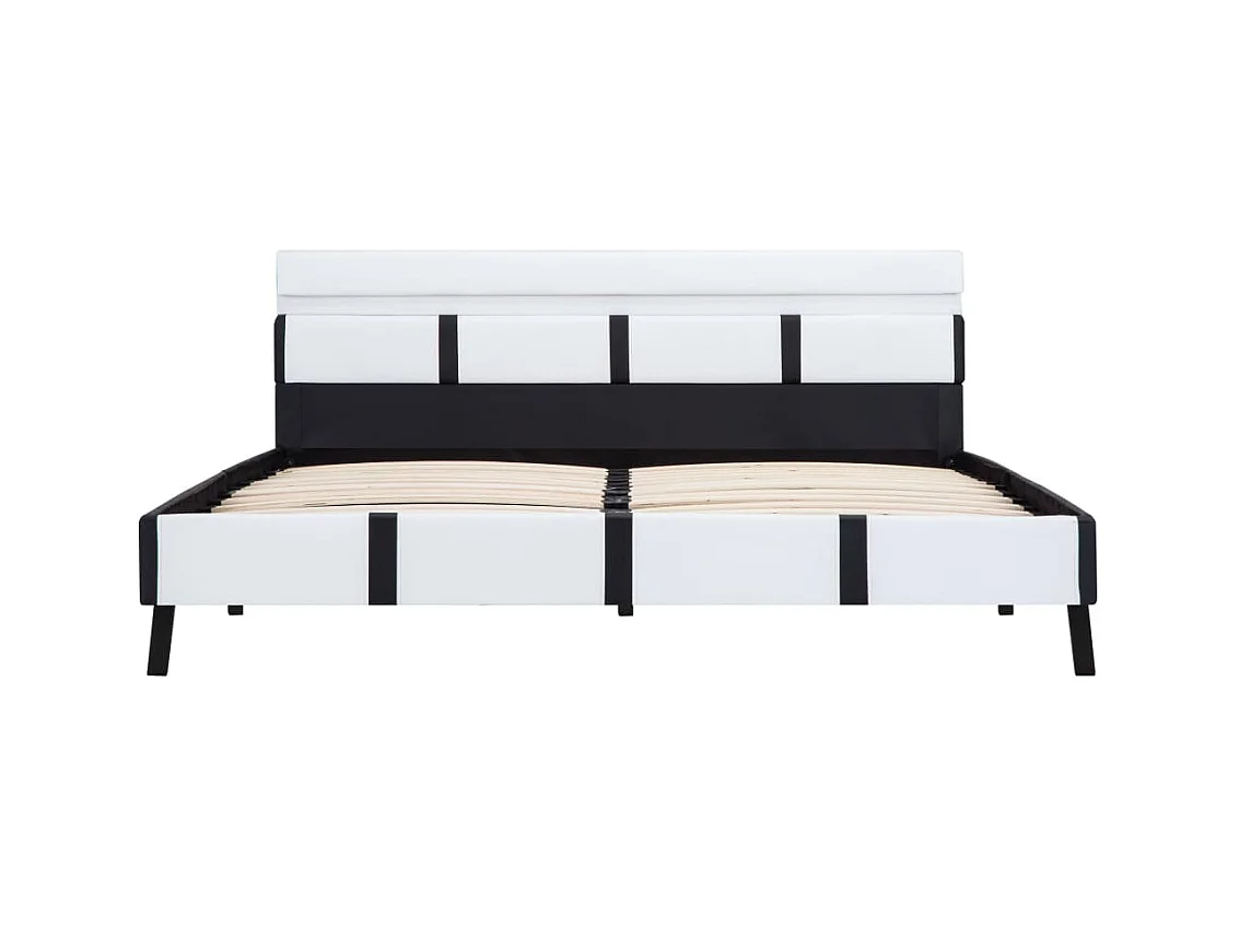 Bedframe met LED zonder matras wit 160x200 cm