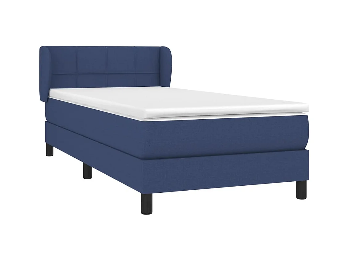 Sommier à lattes de lit avec matelas Bleu 80x200 cm Tissu