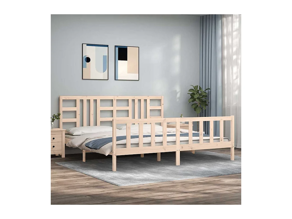 Bettgestell ohne Matratze 200x200 cm Kiefer Massivholz