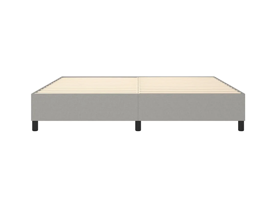 Struttura letto senza materasso tessuto grigio chiaro 200x200 cm
