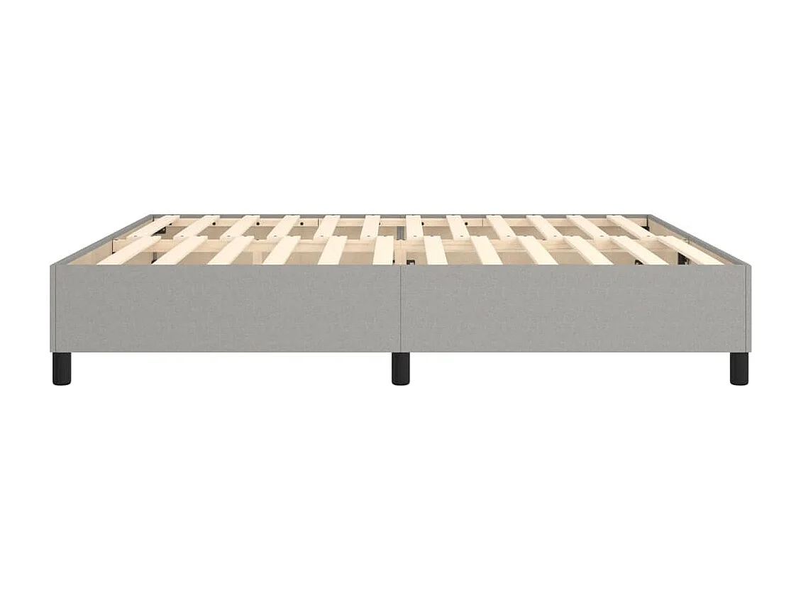 Struttura letto senza materasso tessuto grigio chiaro 200x200 cm
