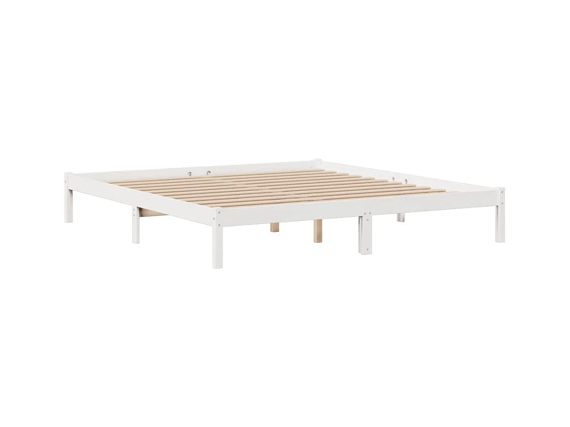 Wit boekenkastbed zonder matras 180x200 cm massief grenenhout