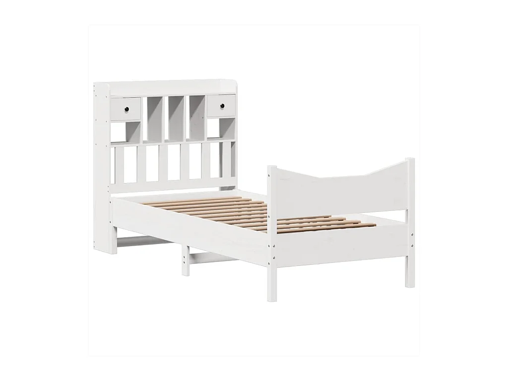 Bedframe zonder matras wit 90x200 cm massief grenenhout