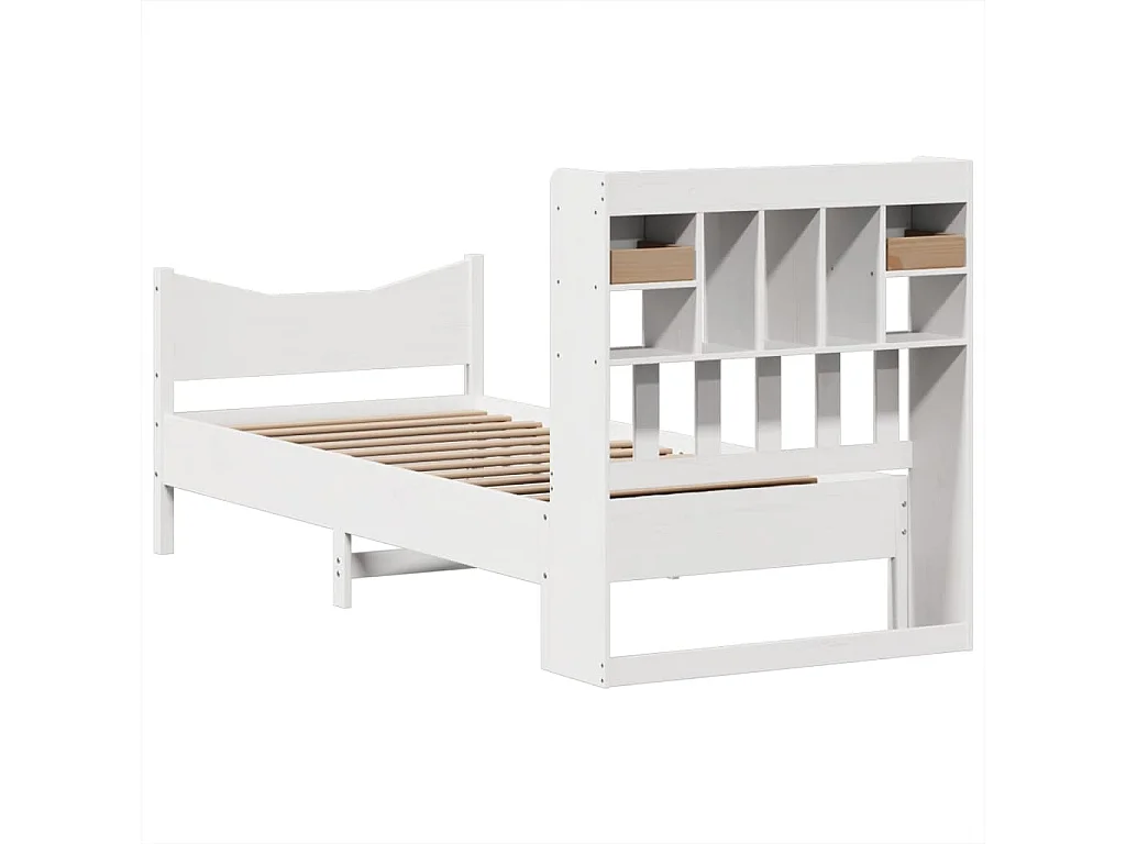 Bedframe zonder matras wit 90x200 cm massief grenenhout