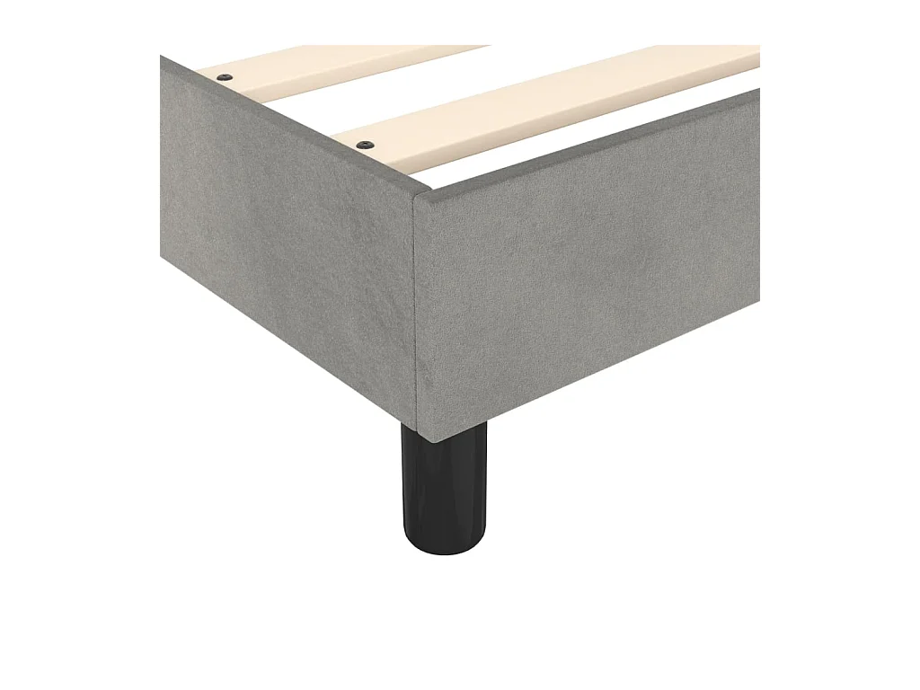 Sommier à lattes de lit et matelas Gris clair 80x200 cm Velours