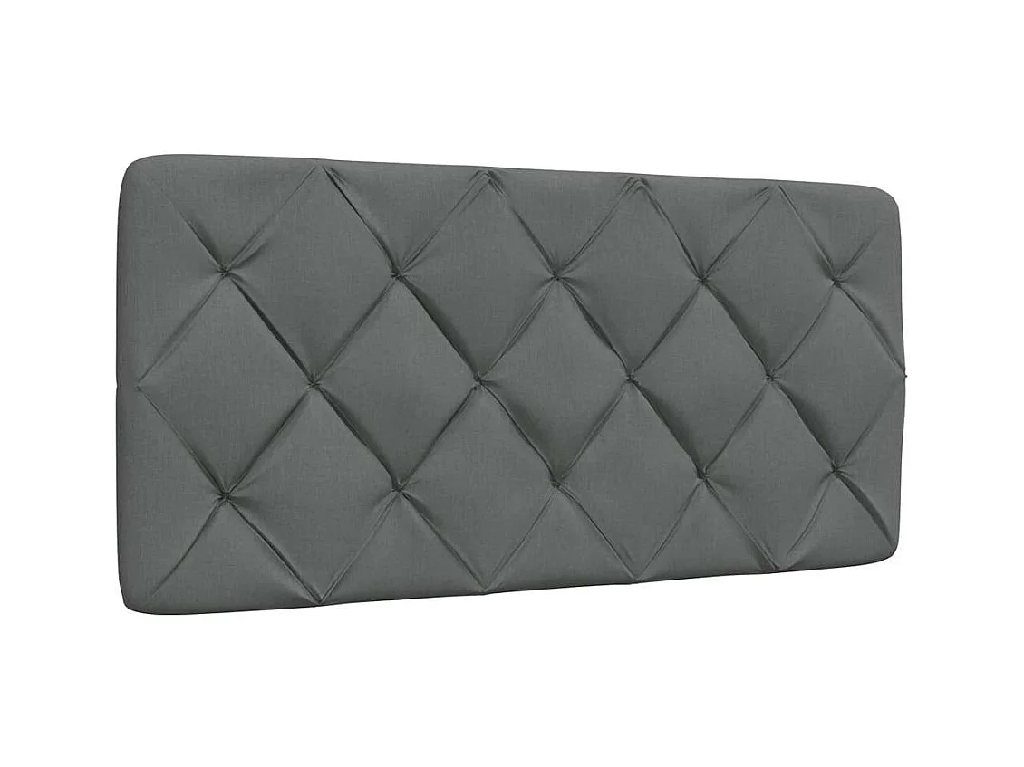 Struttura letto con LED senza materasso tessuto grigio scuro 100x200 cm